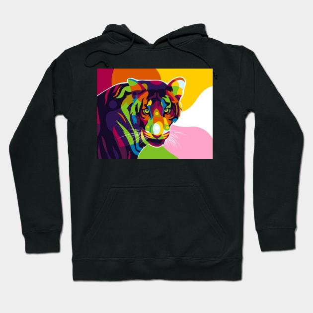 The Bengal Colorful Inside Hoodie by wpaprint